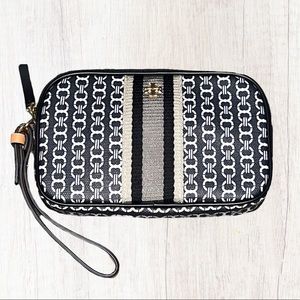 Tory Burch Gemini Link Canvas Wristlet
